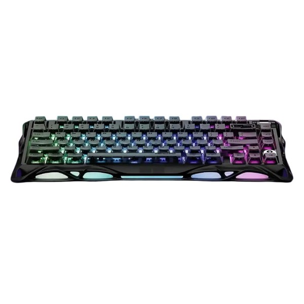Фото - Клавиатура проводная игровая GravaStar Mercury V75 80keys, Magnetic Jade Pro, 8K, USB-A, RGB, Stealth Black (GSV75_XTAL_BLK)